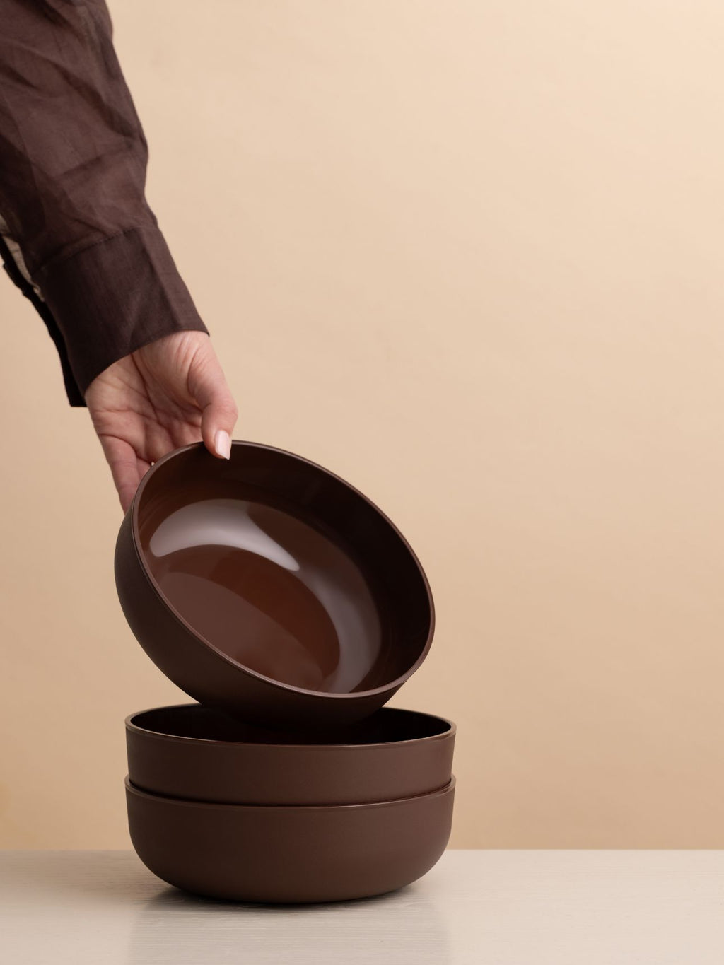 Nesting Bowls in Cocoa