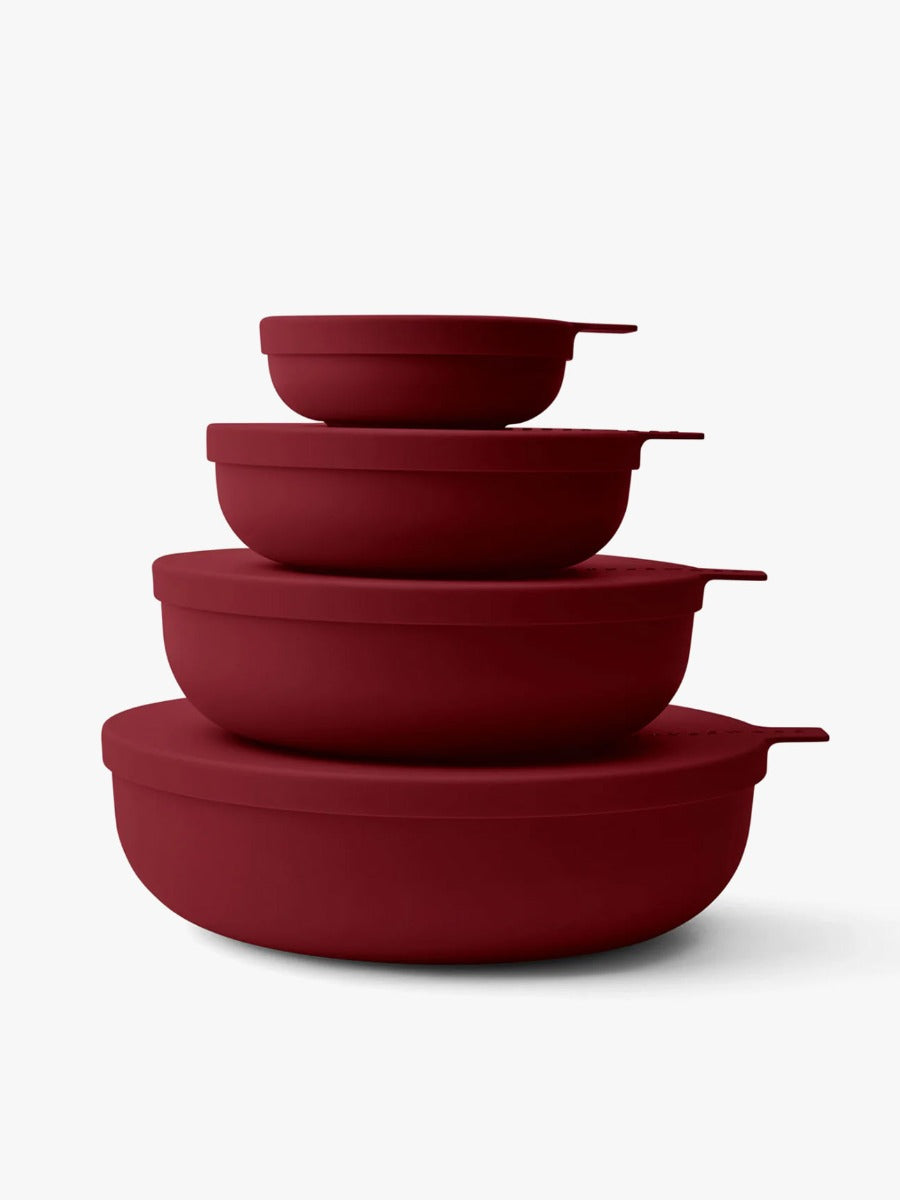 Nesting Bowls in Merlot - Set of 4