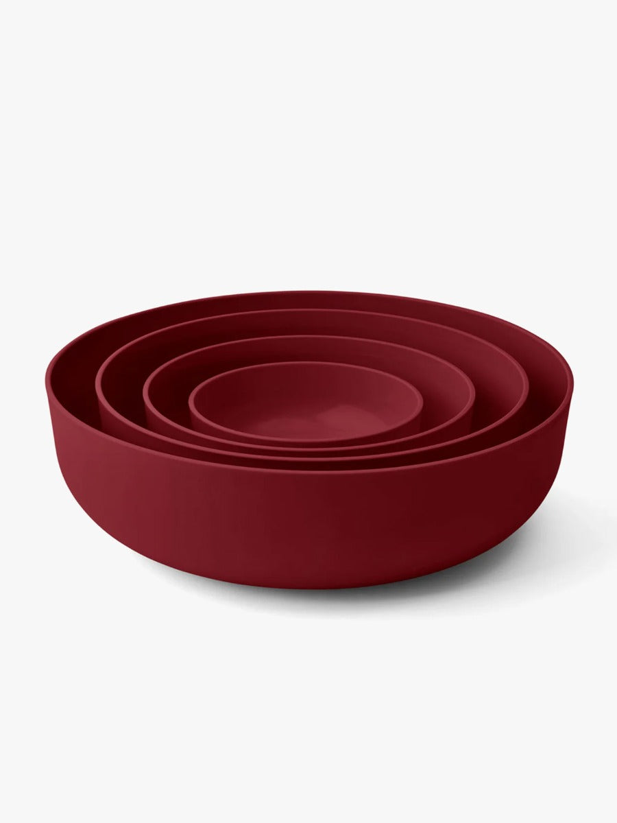 Nesting Bowls in Merlot - Set of 4