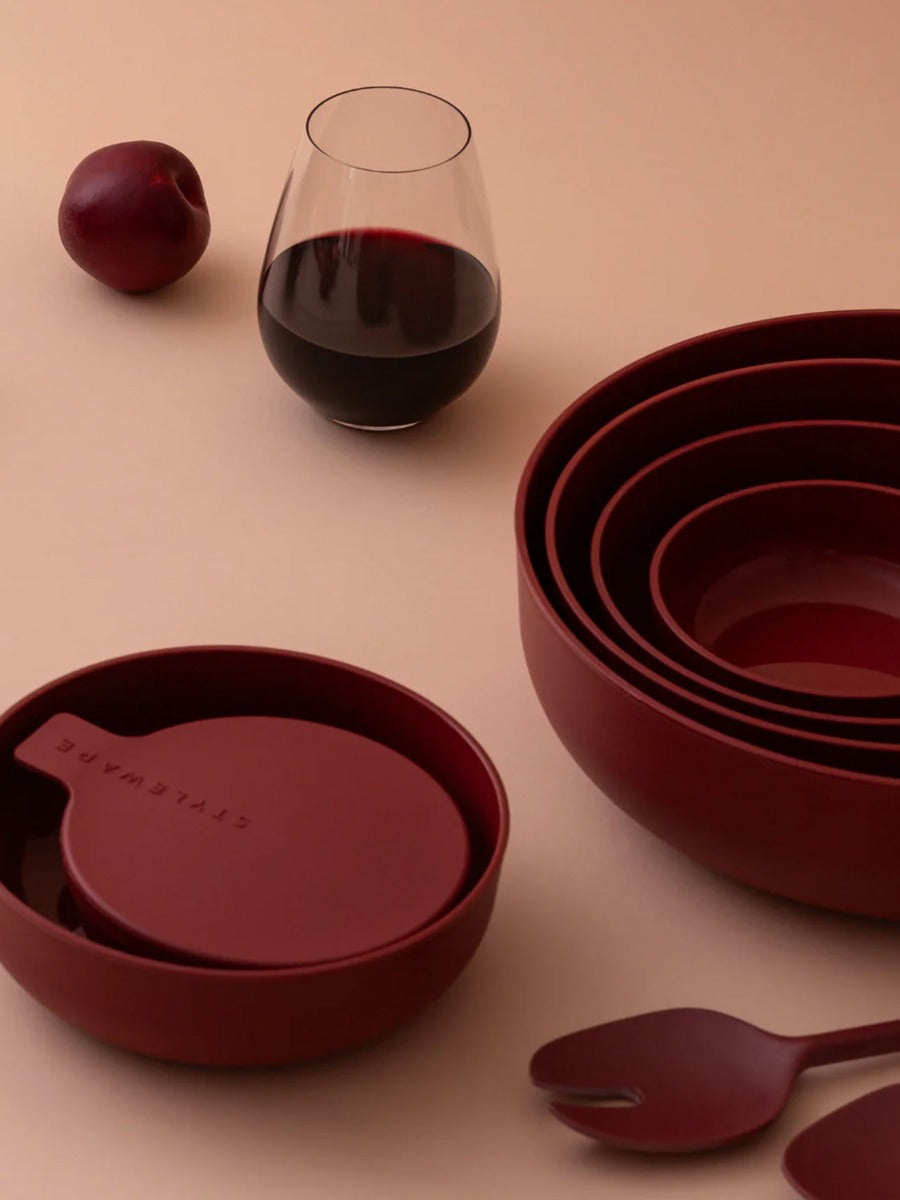 Nesting Bowls in Merlot - Set of 4