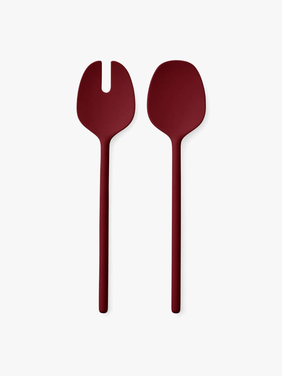 Salad Servers in Merlot