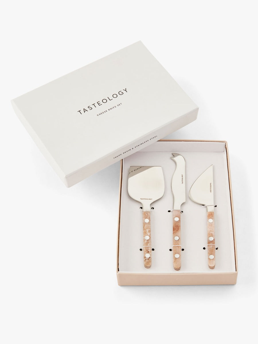 Cheese Knives Set in Taupe