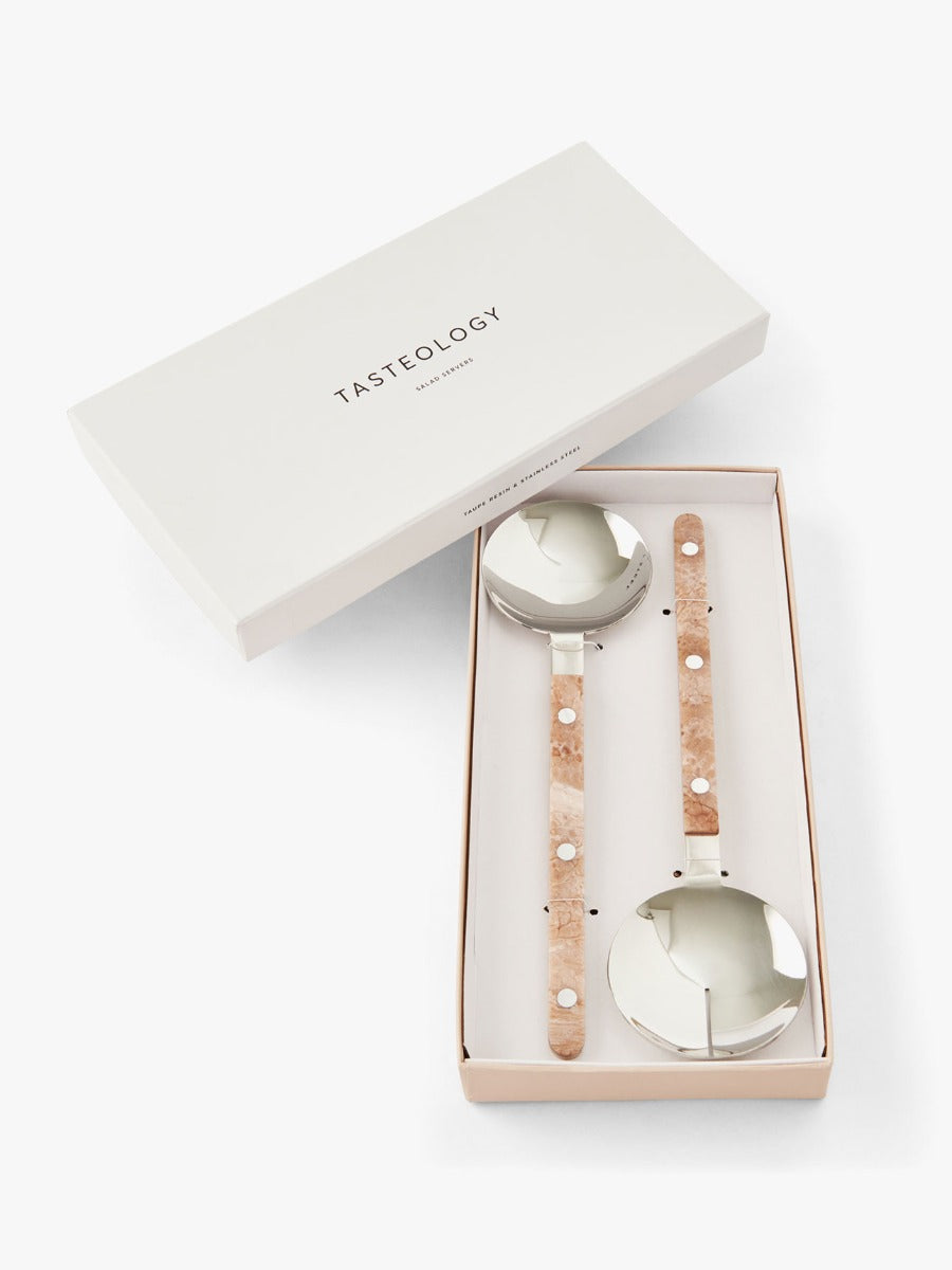 Salad Servers in Taupe