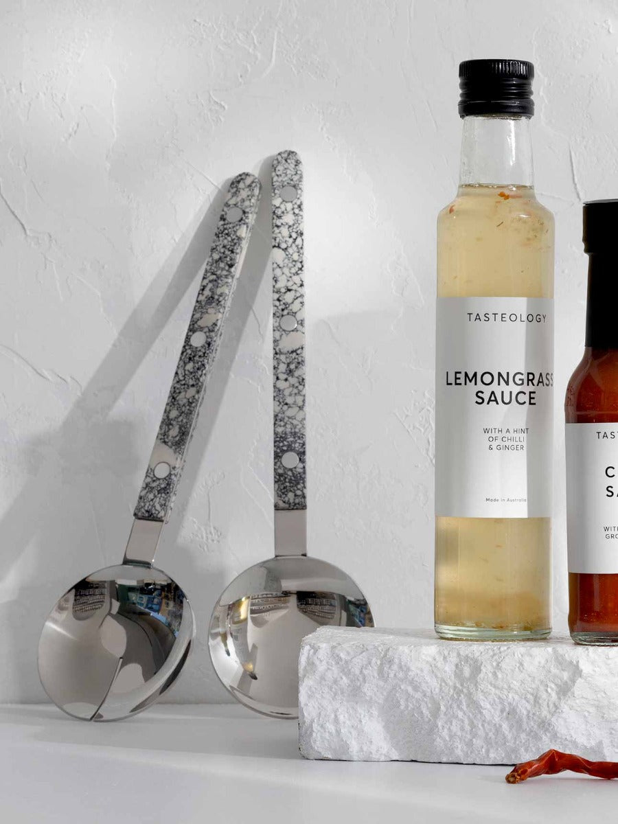 Salad Servers in Monochrome