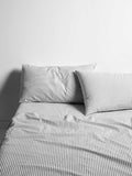 Ticking Stripe Sheet Set in Charcoal
