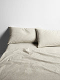 Ticking Stripe Sheet Set in Olive