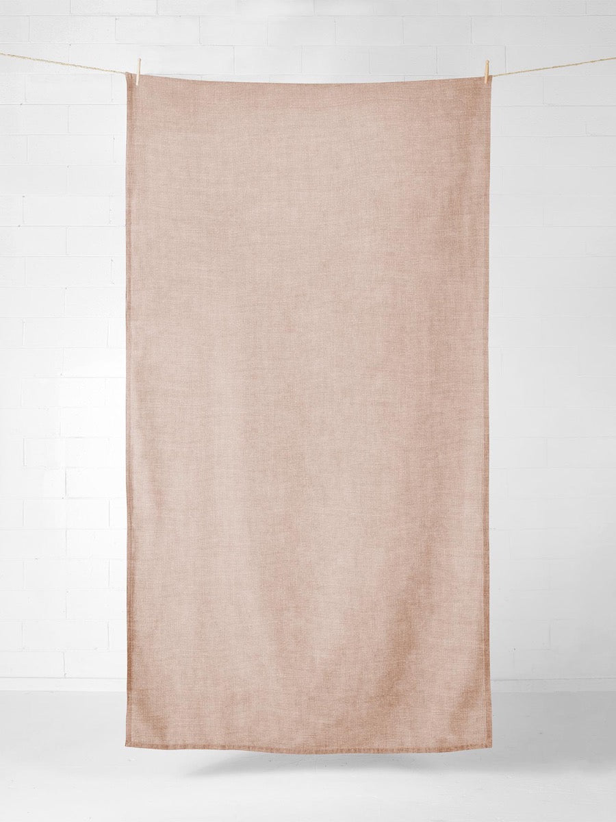 Vintage Linen Tablecloth in Clay