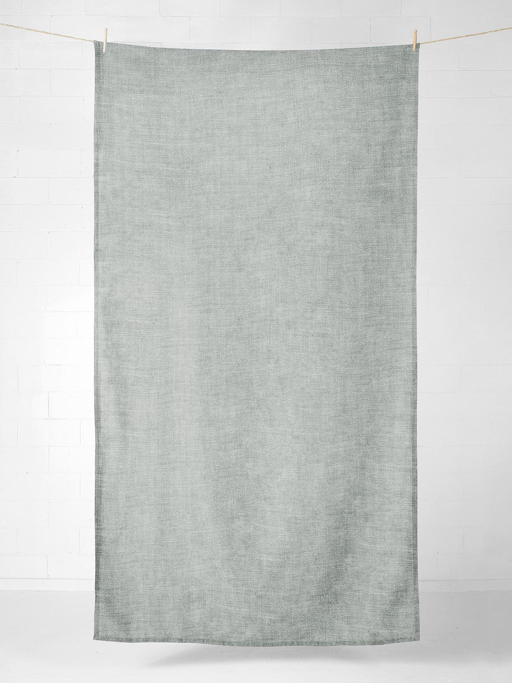Vintage Linen Tablecloth in Limestone