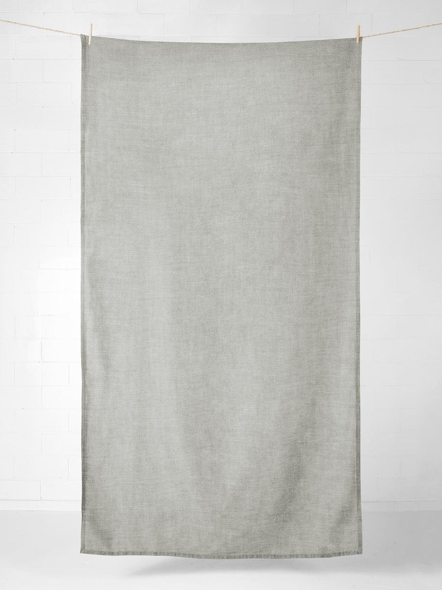 Vintage Linen Tablecloth in Mink