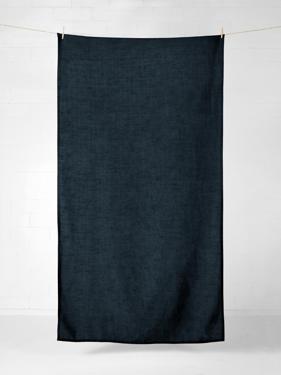 Vintage Linen Tablecloth in Slate