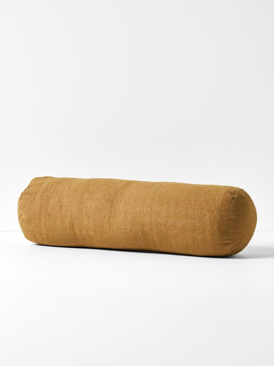 Vintage Linen Bolster in Bronze