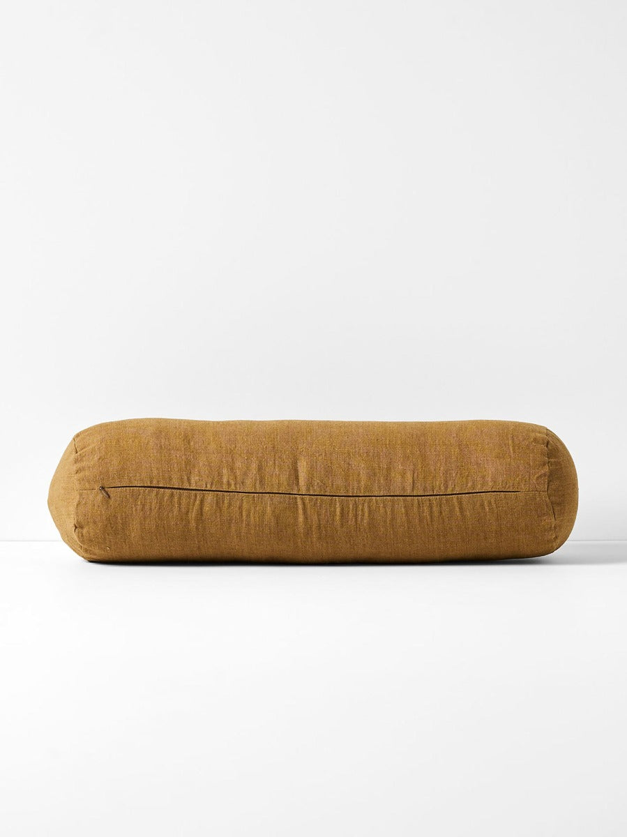 Vintage Linen Bolster in Bronze