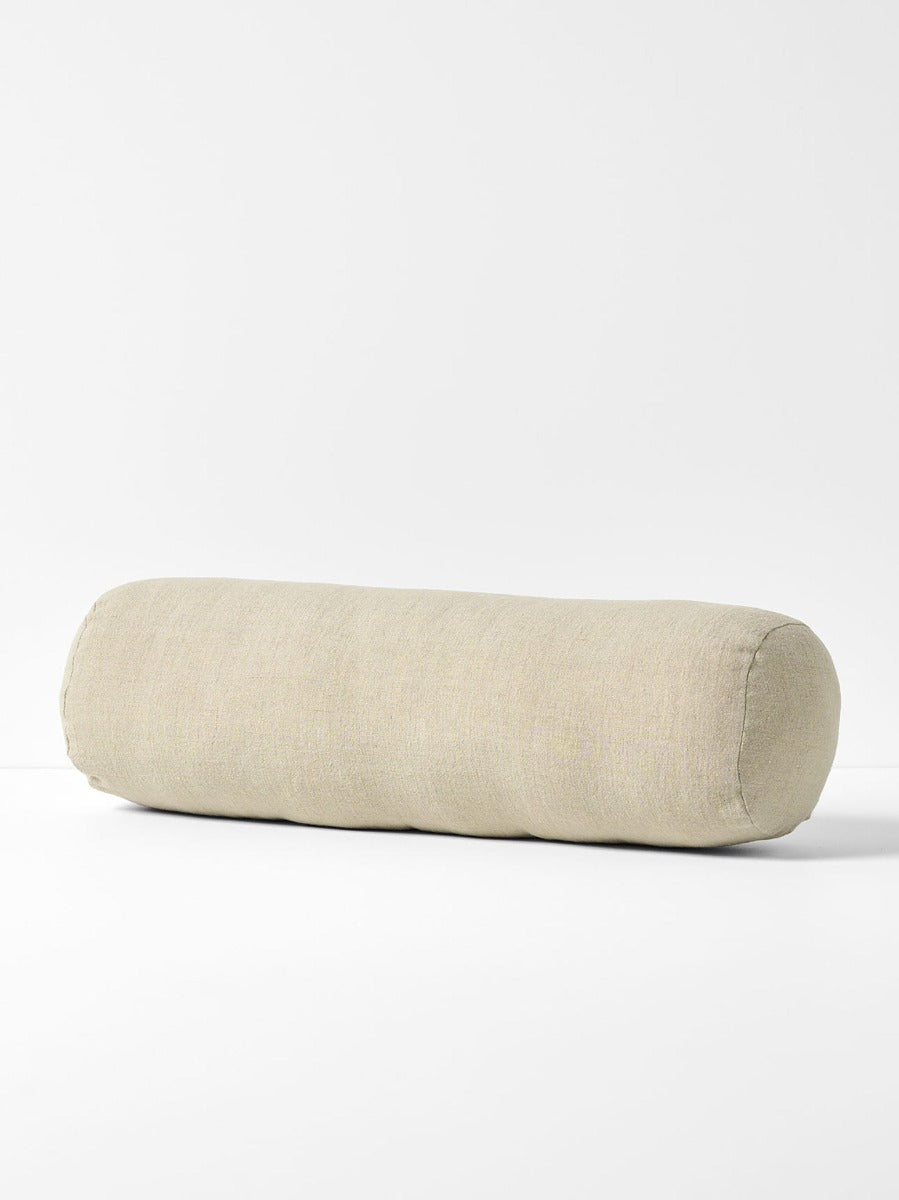 Vintage Linen Bolster in Natural