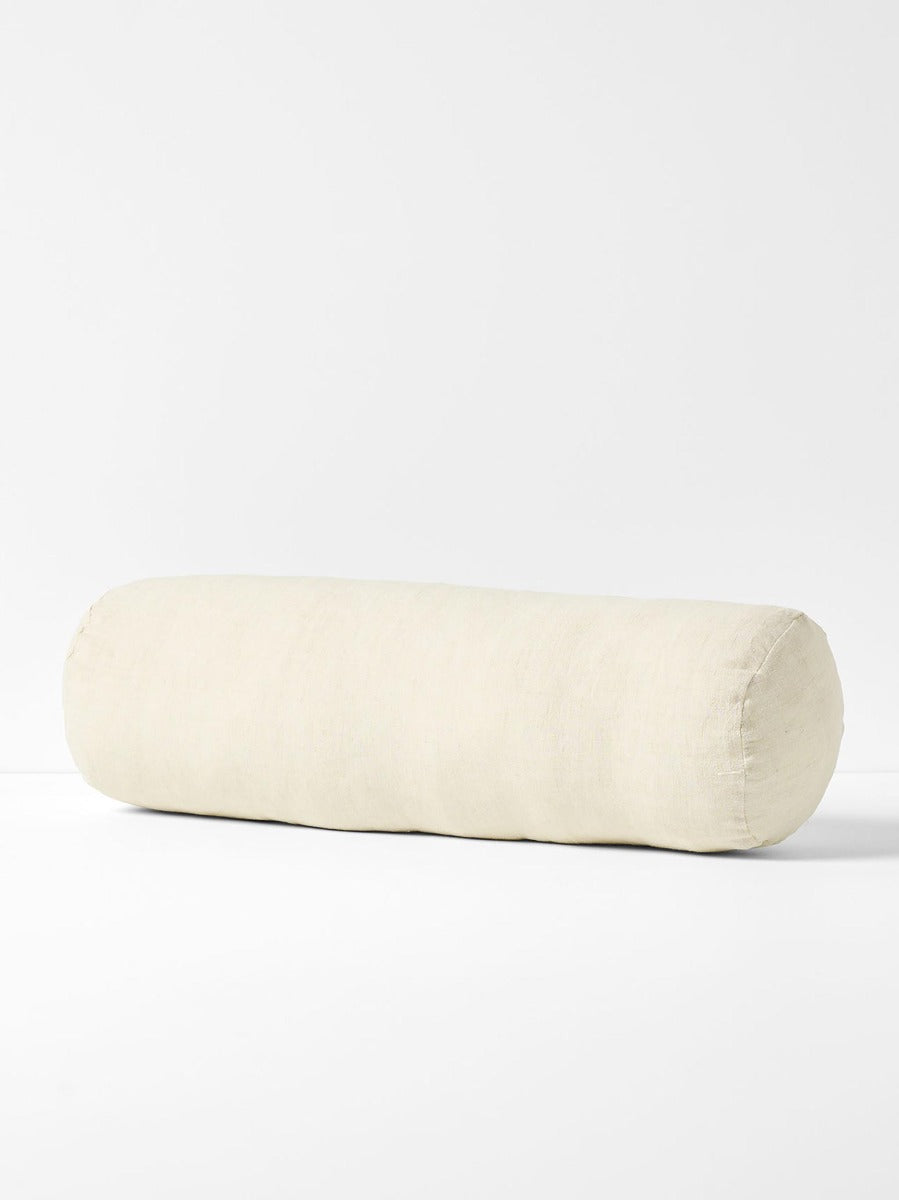 Vintage Linen Bolster in Sand