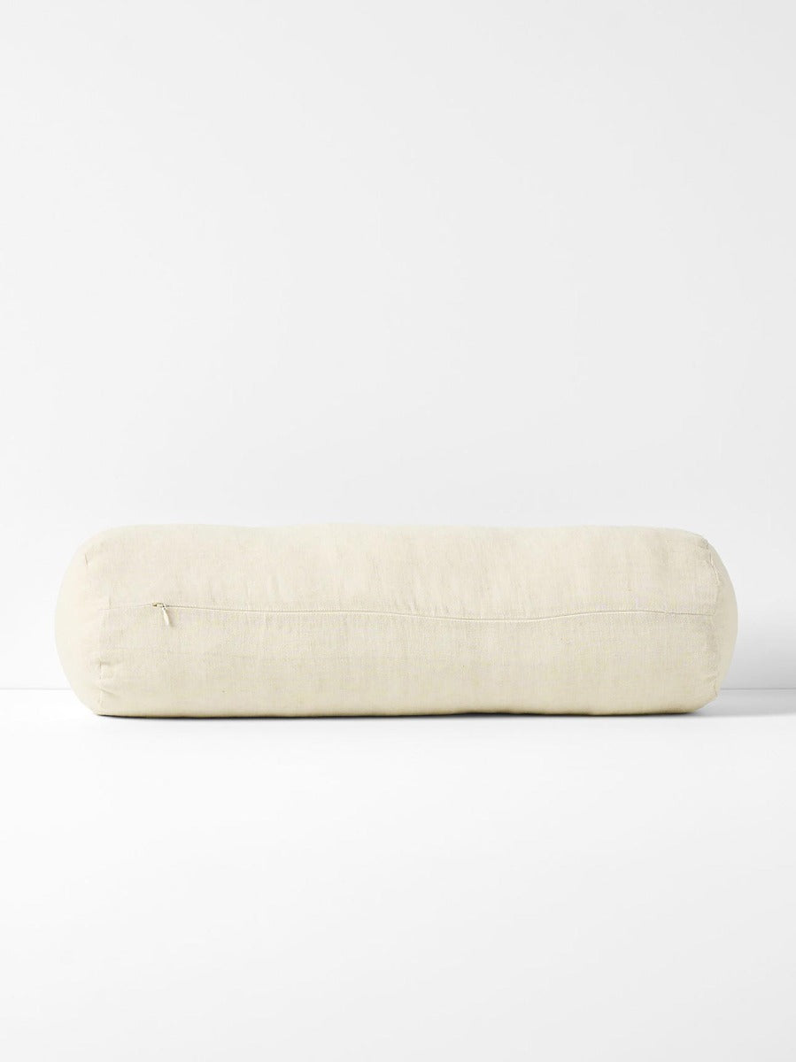 Vintage Linen Bolster in Sand