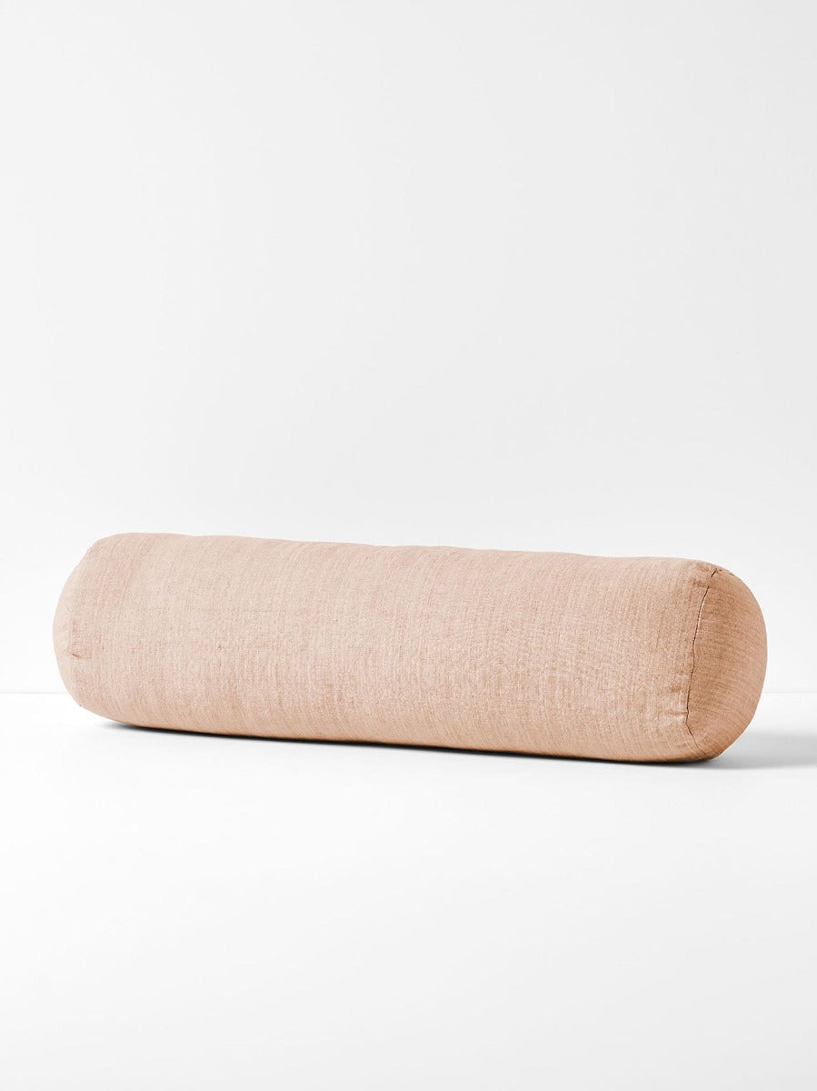 Vintage Linen Bolster in Shell