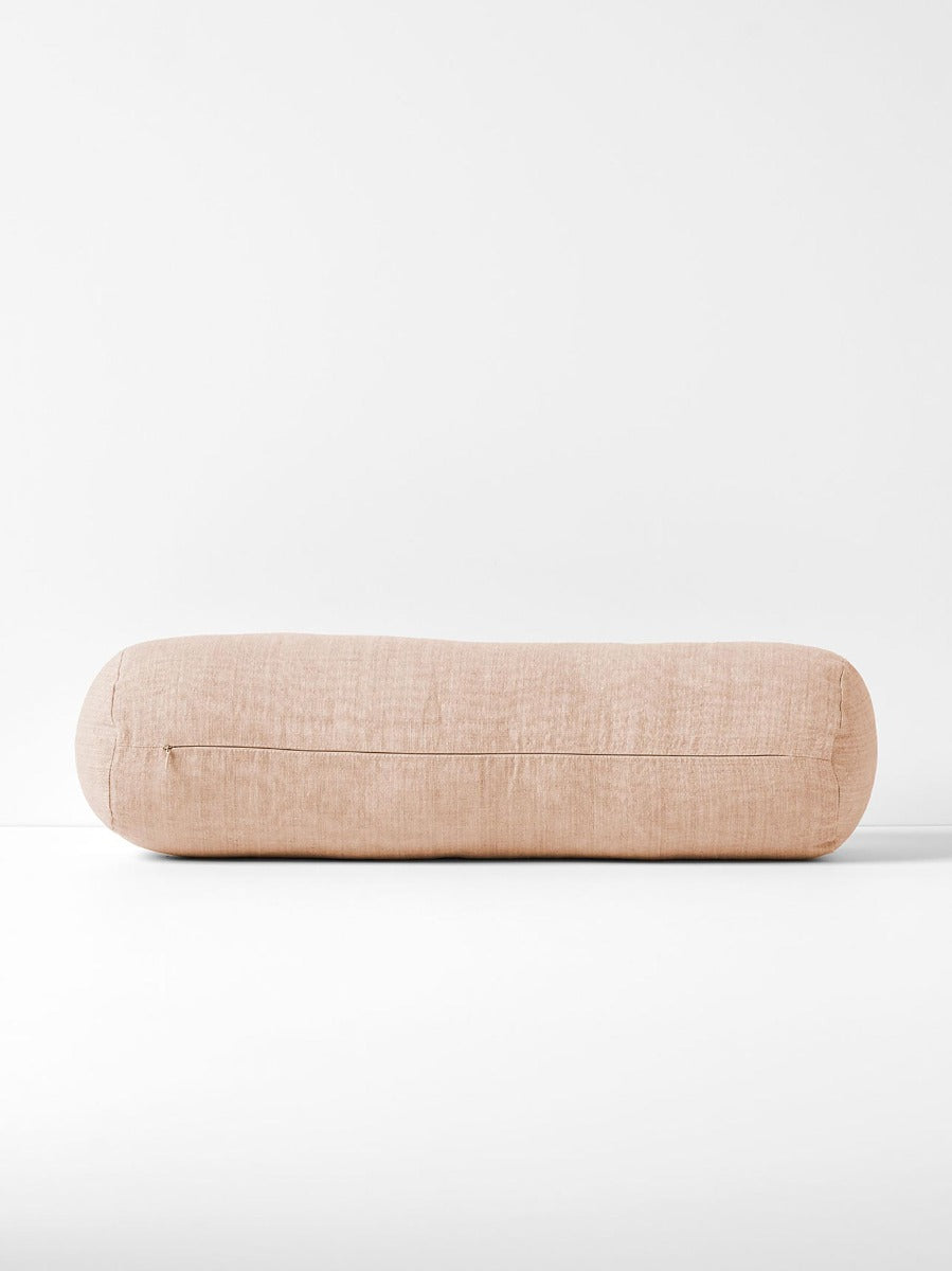 Vintage Linen Bolster in Shell