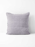 Vintage Linen Fringe Round Cushion in Lavender - Small