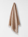 Vintage Linen Fringe Throw in Clay