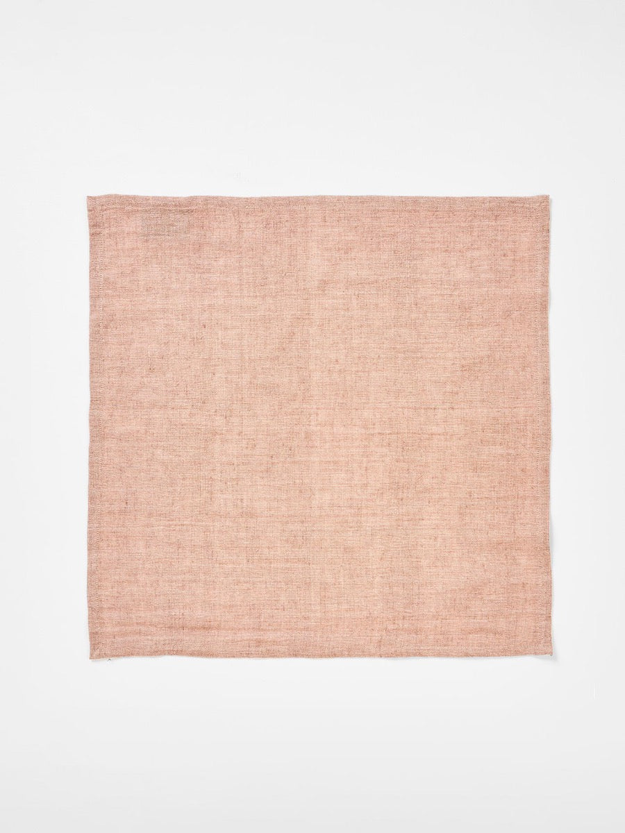 Vintage Linen Napkins in Clay - Set of 4