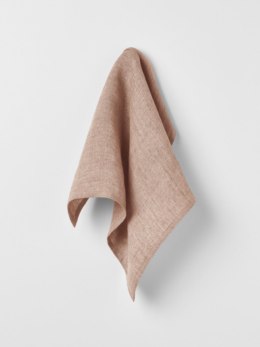 Vintage Linen Napkins in Clay - Set of 4