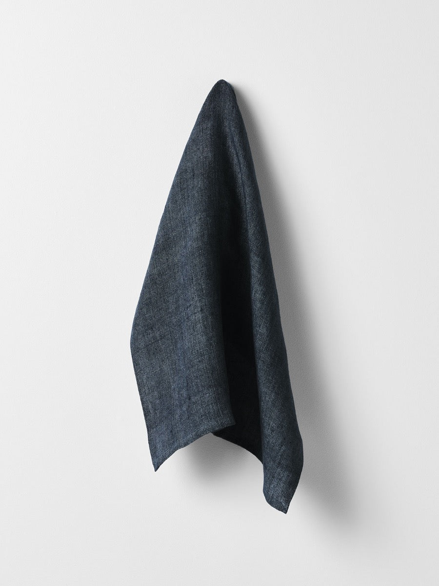 Vintage Linen Napkins in Slate - Set of 4