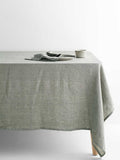 Vintage Linen Tablecloth in Mink
