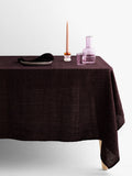 Vintage Linen Tablecloth in Mulberry