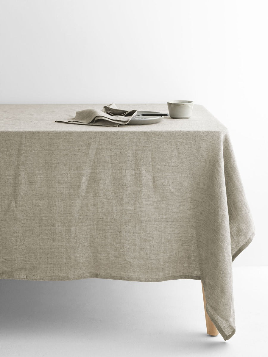Vintage Linen Tablecloth in Natural