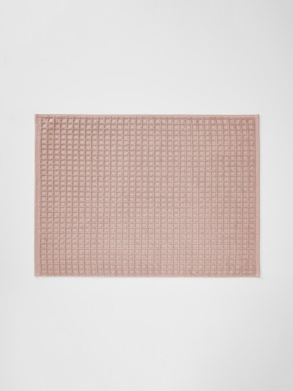 Waffle Bath Mat in Pink Clay