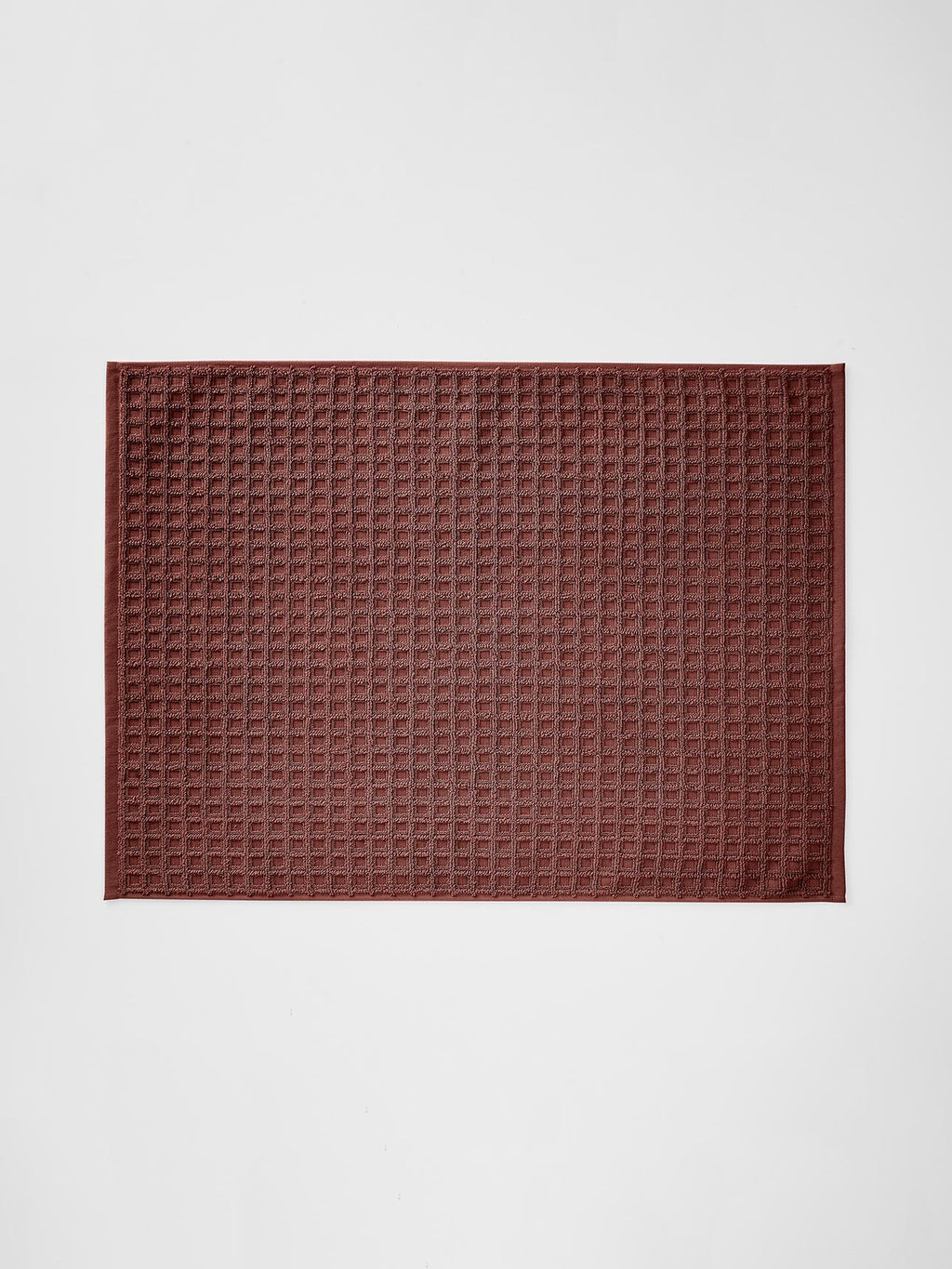 Waffle Bath Mat in Mahogany