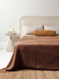 Stonewash Waffle Bed Cover in Clove