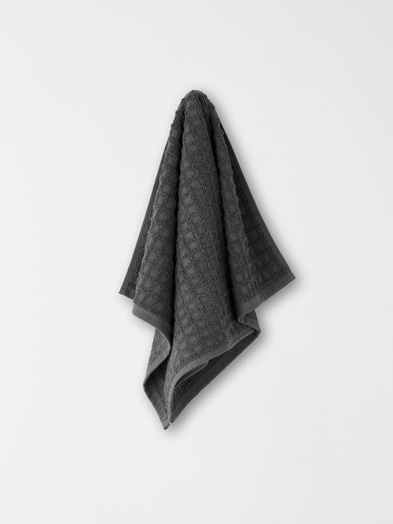 Waffle Hand Towel in Charcoal