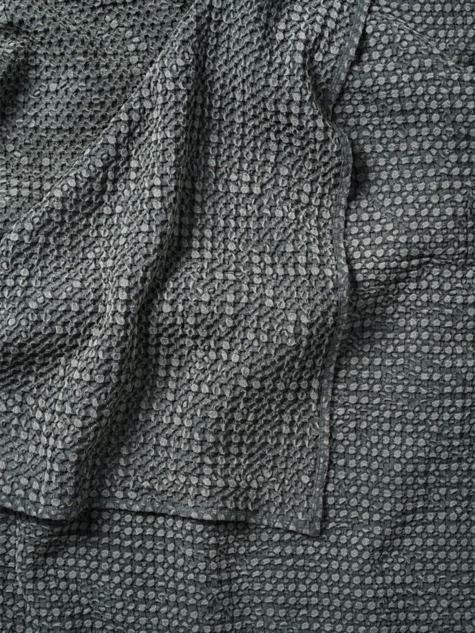 Stonewash Waffle Bed Cover in Greystone