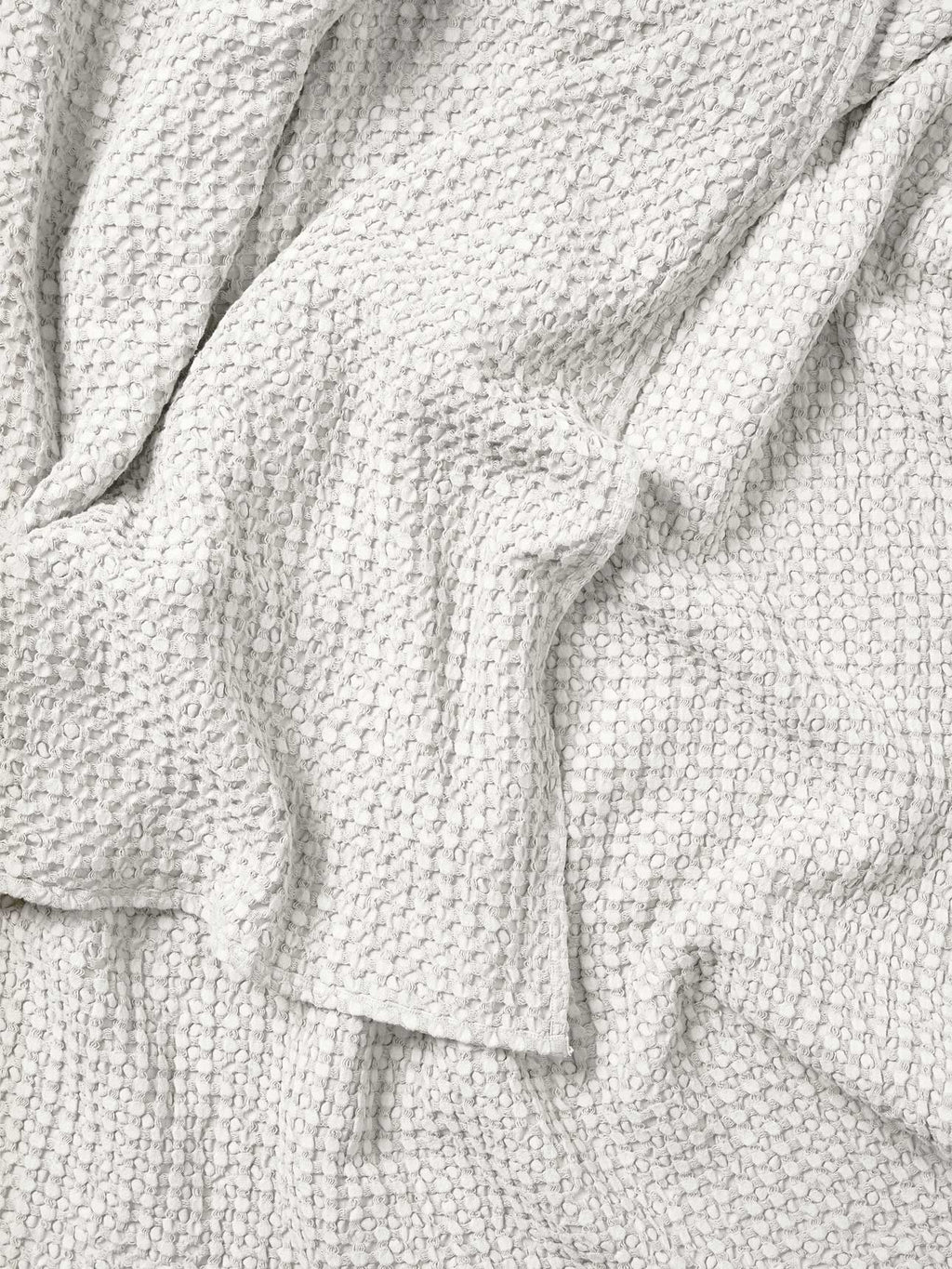Stonewash Waffle Bed Throw in Marshmallow