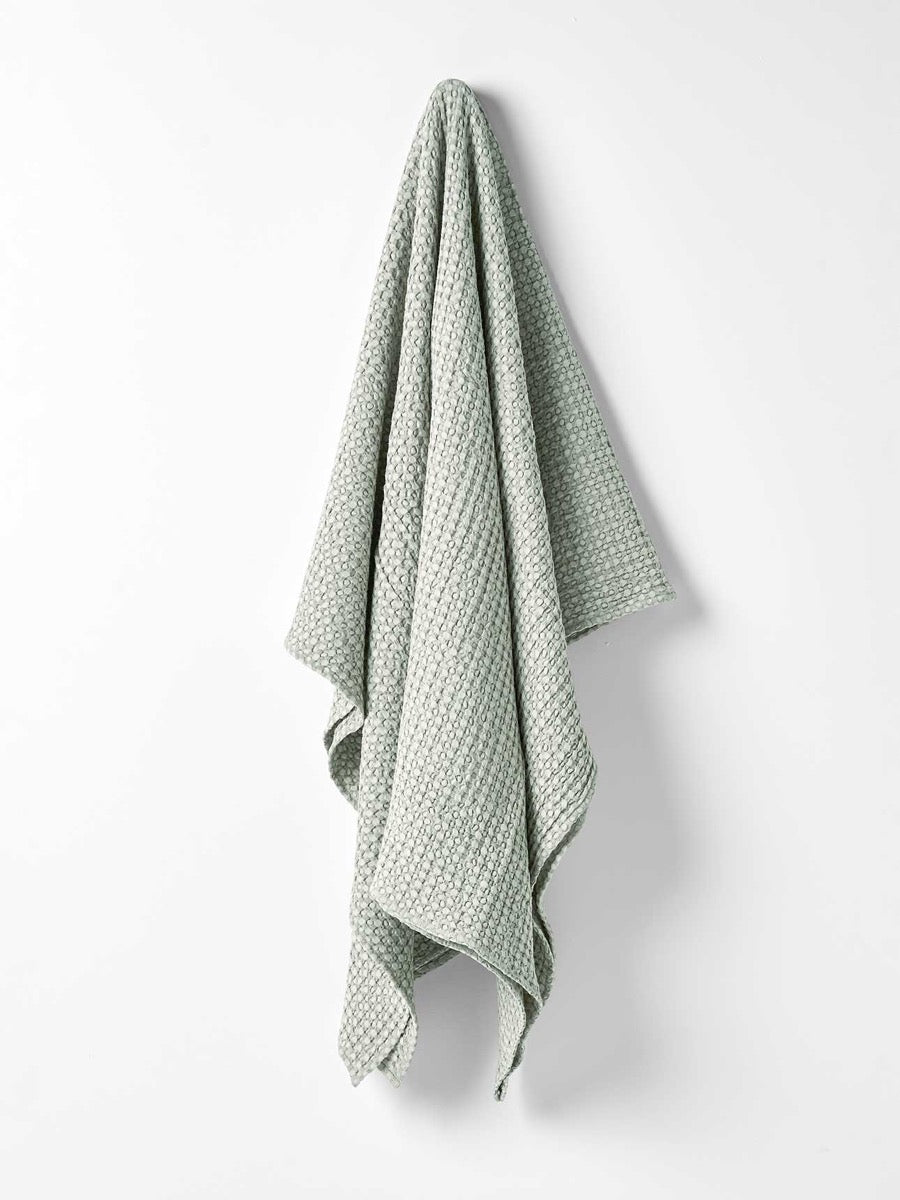 Stonewash Waffle Throw in Mist