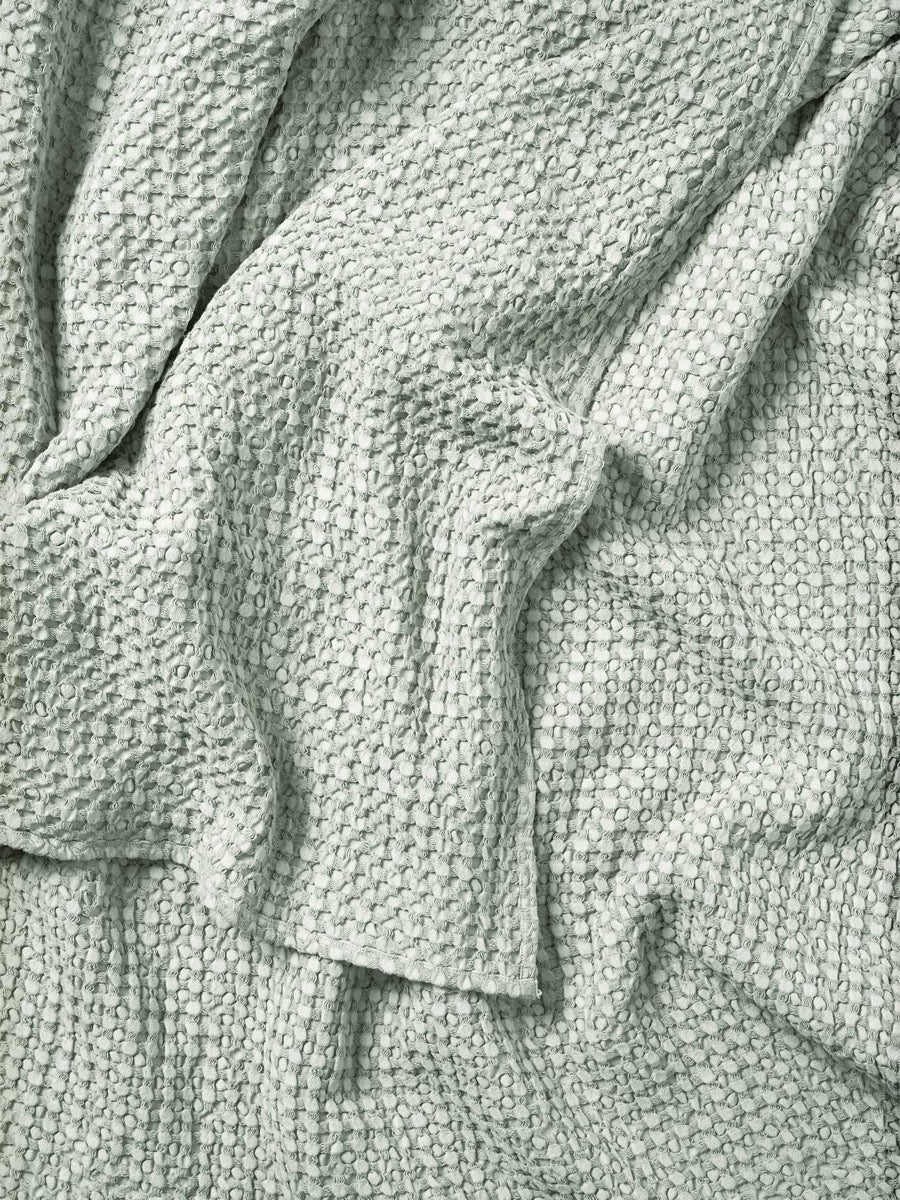 Stonewash Waffle Bed Cover in Mist