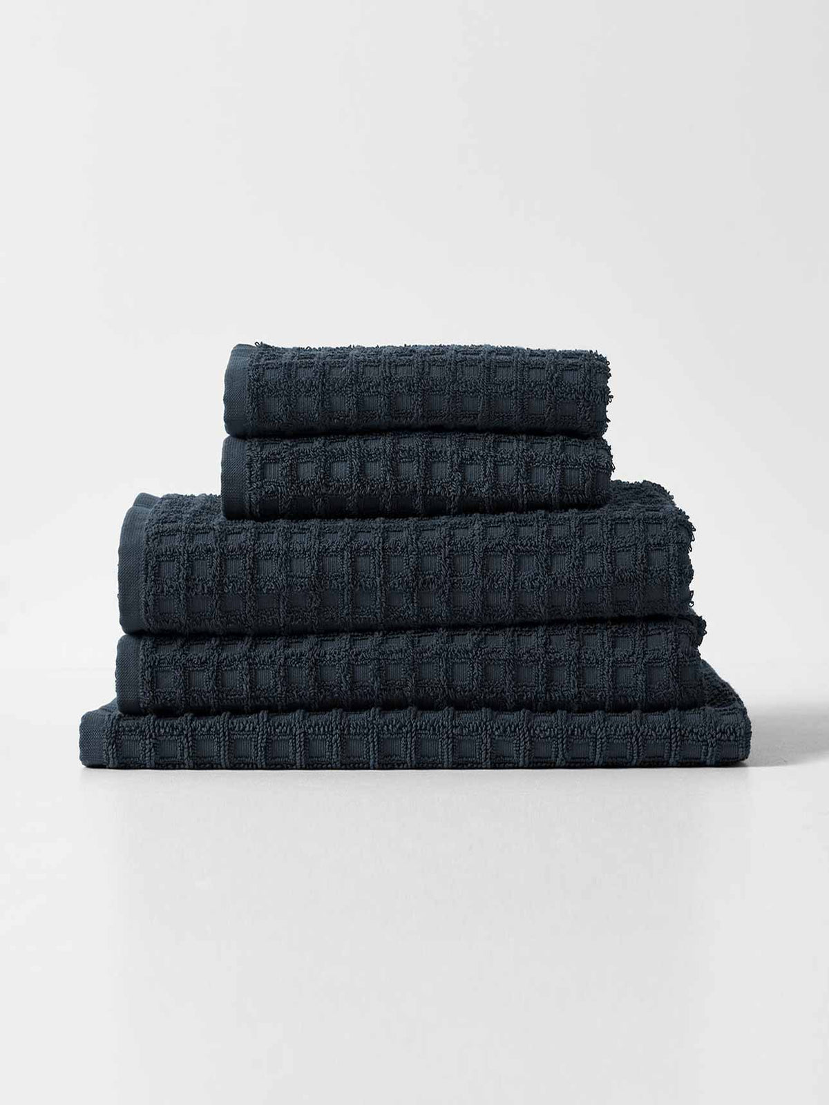 Waffle Bath Towel Set in Slate