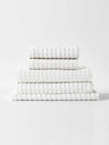 Waffle Bath Towel Set in White