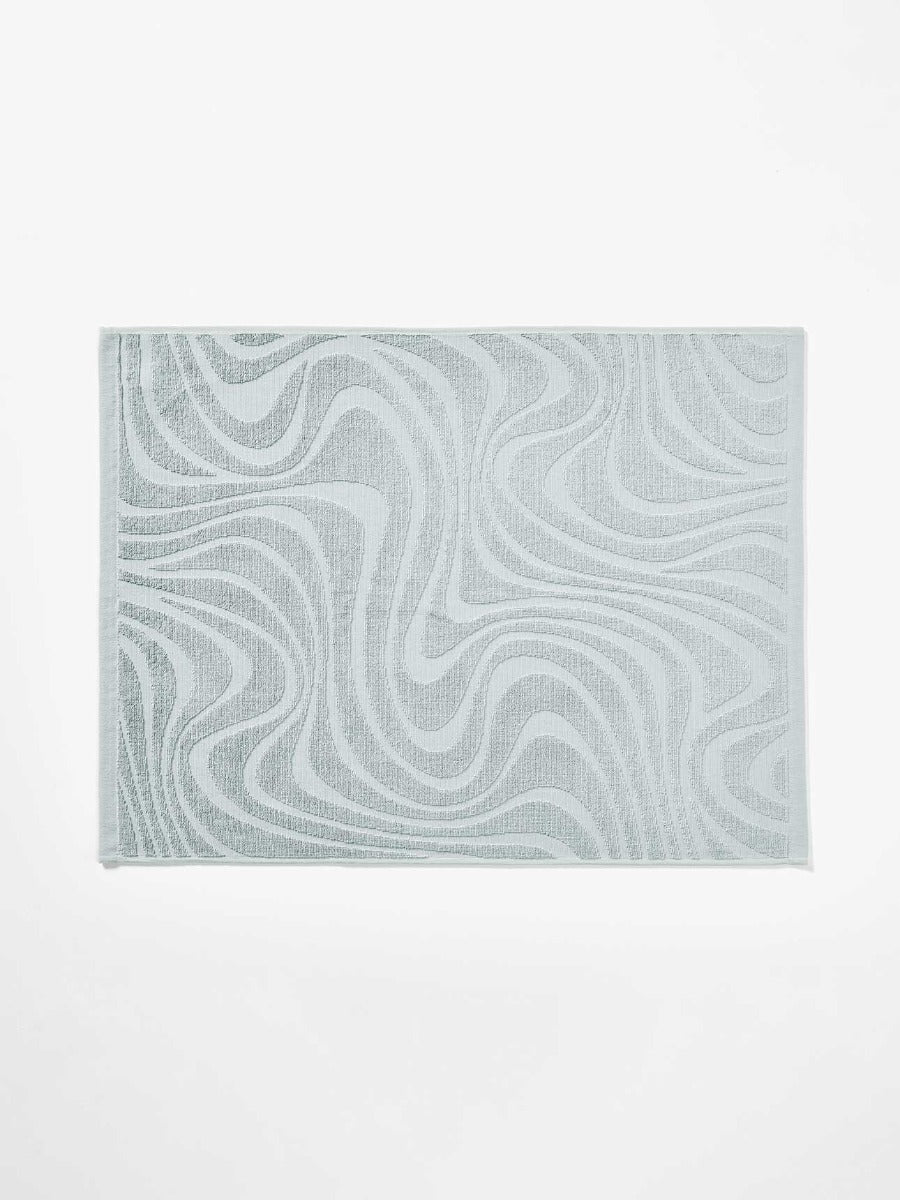 Wave Australian Cotton Bath Towel Set in Pearl Blue
