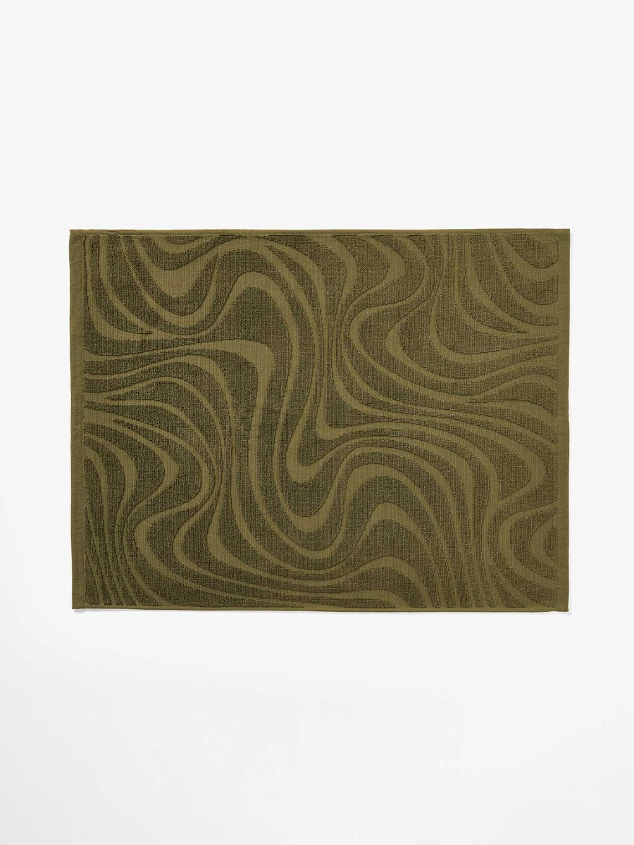 Wave Australian Cotton Bath Mat in Willow