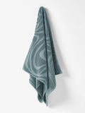 Wave Australian Cotton Bath Sheet in Pacific Blue