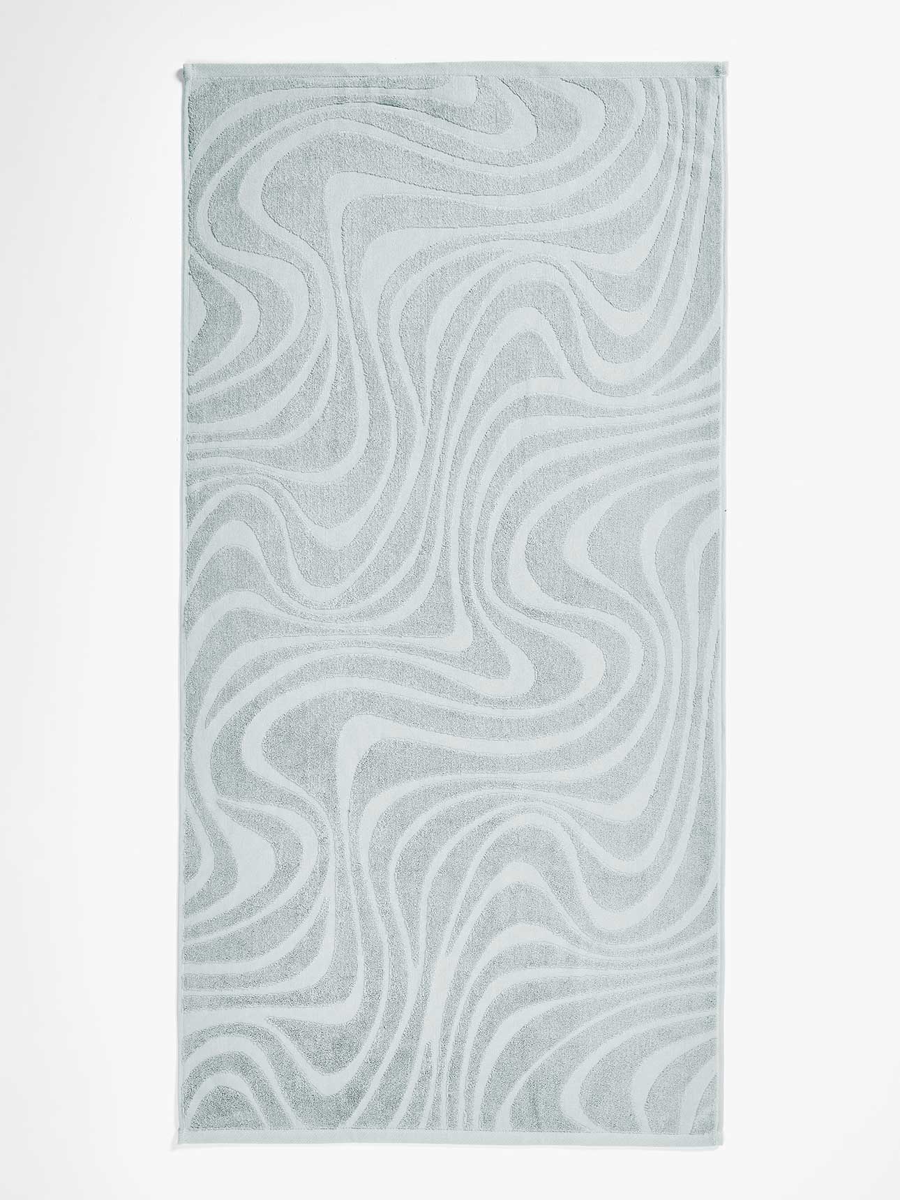 Wave Australian Cotton Bath Sheet in Pearl Blue