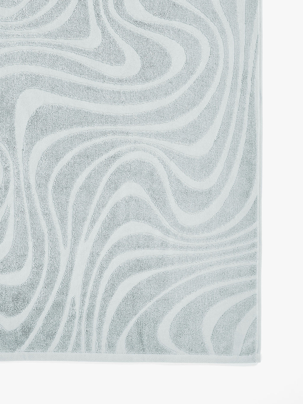 Wave Australian Cotton Bath Mat in Pearl Blue