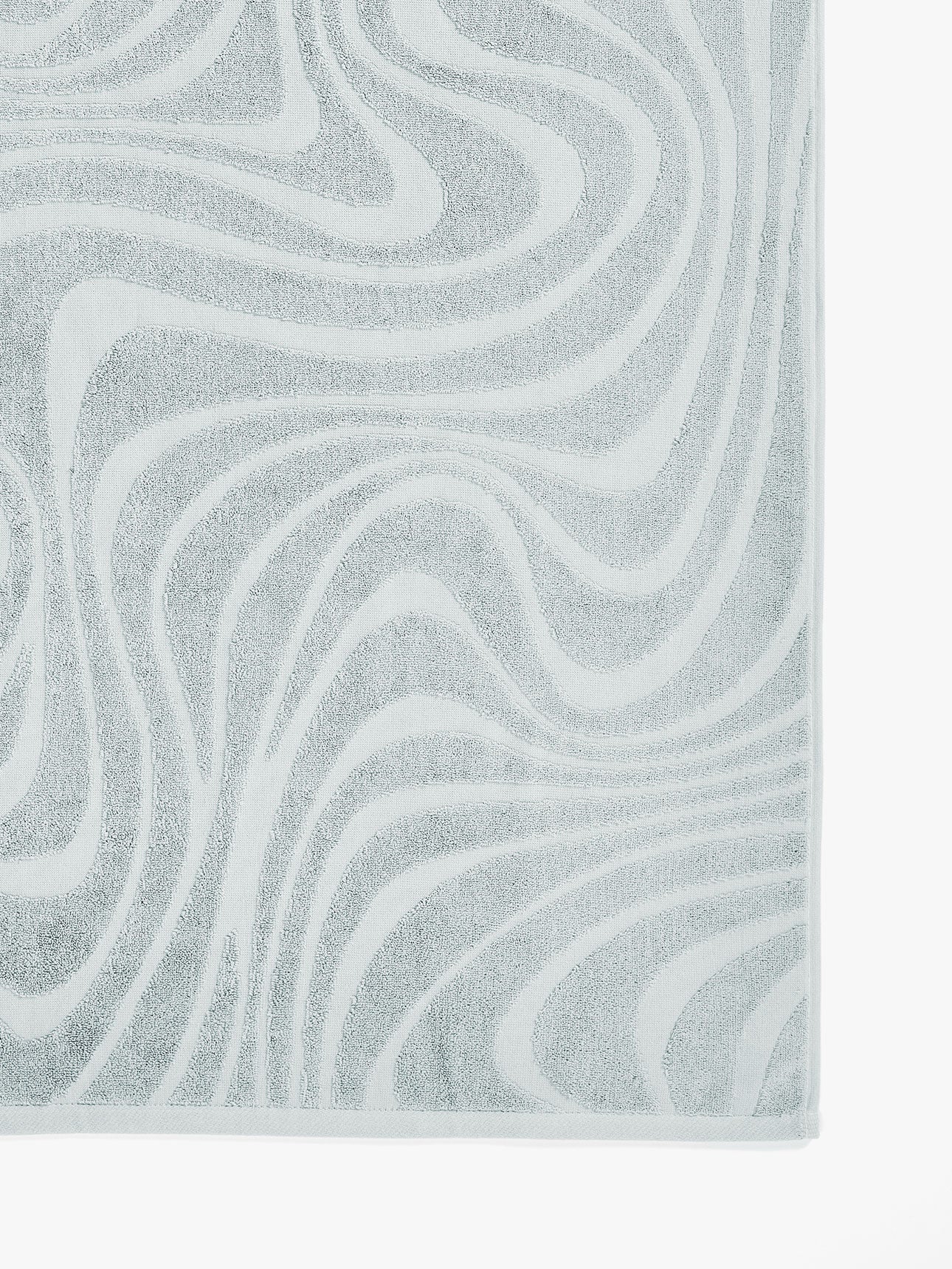 Wave Australian Cotton Bath Towel in Pearl Blue