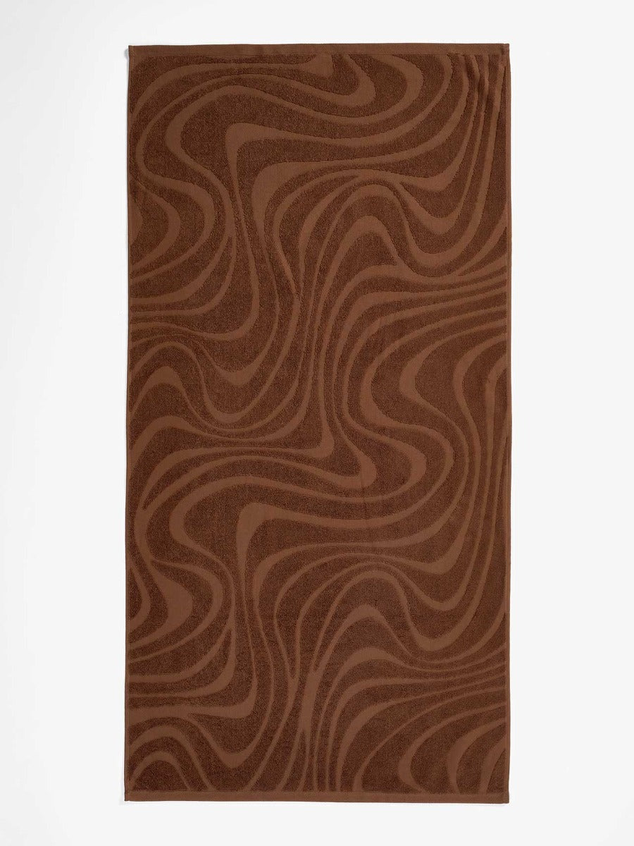 Wave Australian Cotton Bath Sheet in Pecan