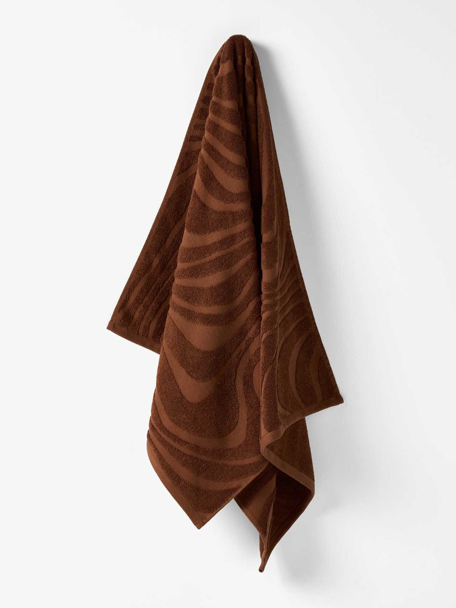 Wave Australian Cotton Bath Sheet in Pecan