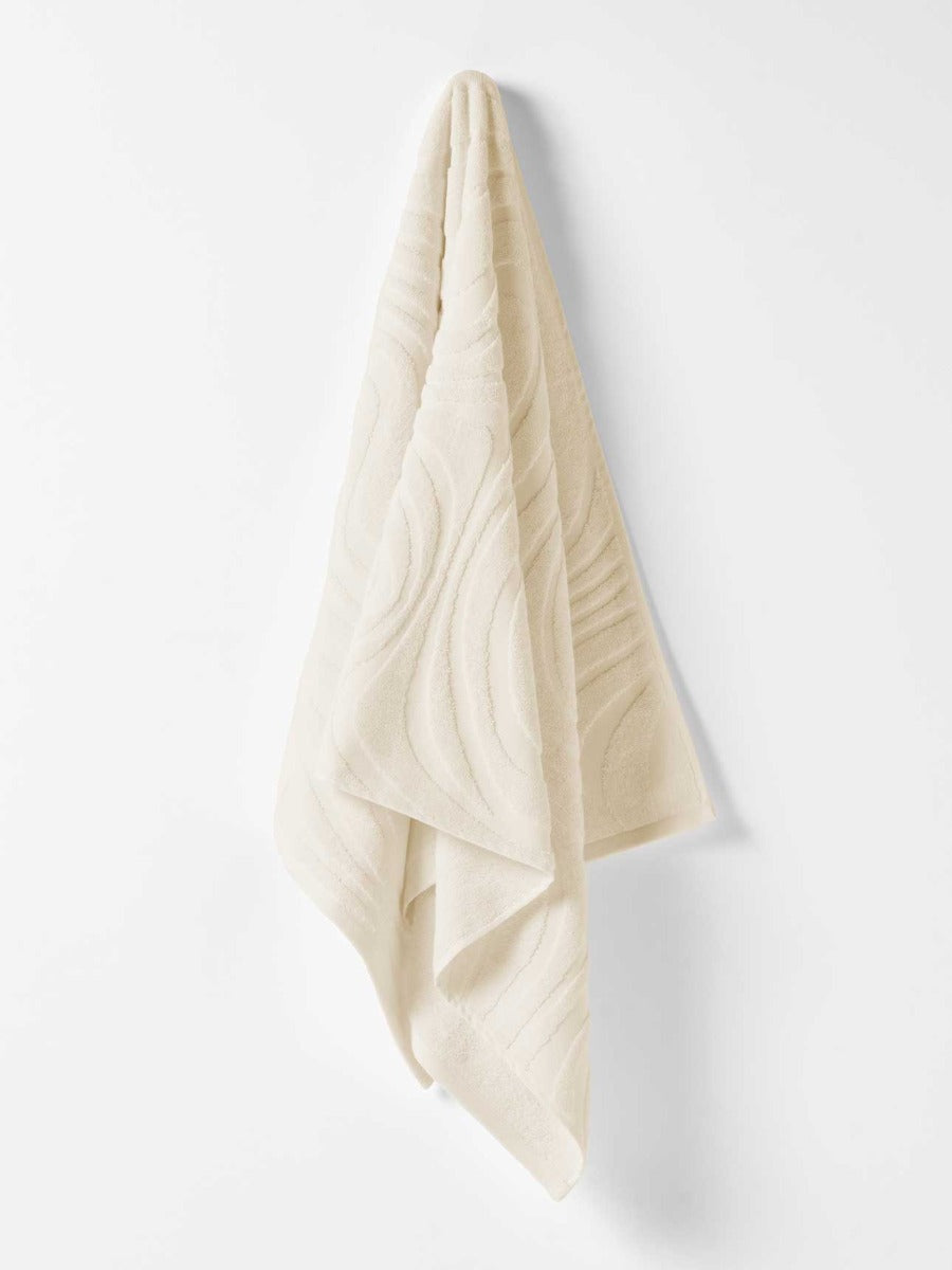 Wave Australian Cotton Bath Towel in Sand