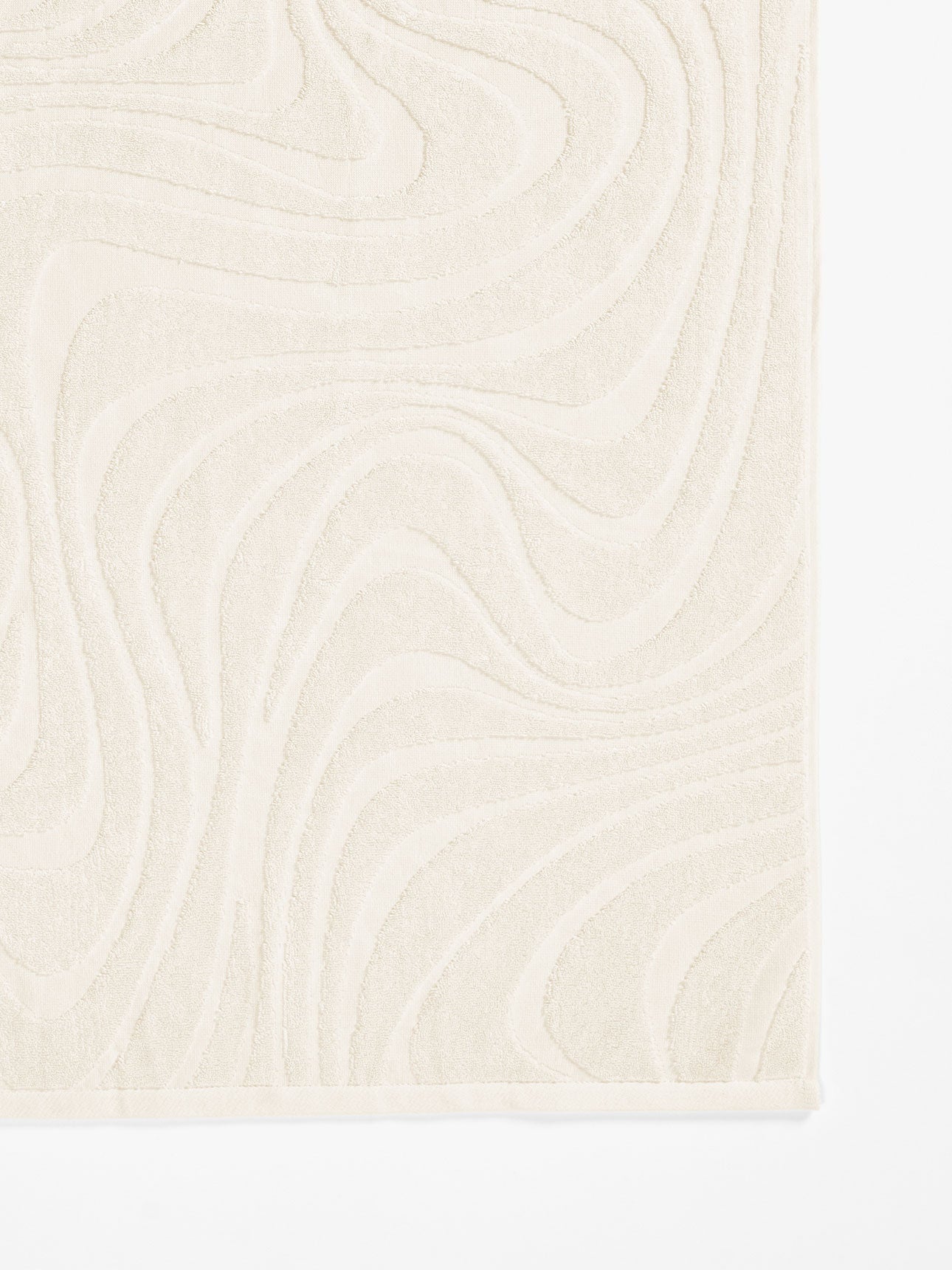 Wave Australian Cotton Bath Mat in Sand