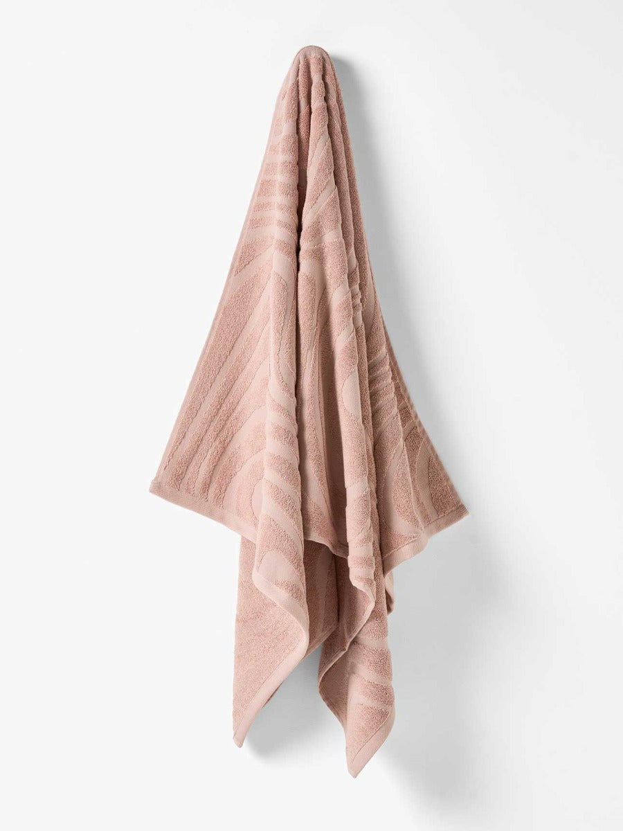 Wave Australian Cotton Bath Sheet in Shell